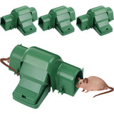 Kittmip 4 Pcs Dual Entry Large Rat Traps Tunneled Safe Pest Rat Control Rat Trap Indoor and Outdoor Pet and Child Safe Rat Traps for Home Quick Effective Mouse Catcher Sanitary (Green)