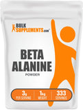 BULKSUPPLEMENTS.COM Beta Alanine Powder - Beta Alanine Pre Workout, Beta Alanine 3000mg - Beta Alanine 1kg, Beta Alanine Bulk - Unflavored, Pure & Gluten Free, 3g per Serving, 1kg (2.2 lbs)