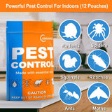 ANEWNICE Pest Control Pouches,Peppermint Oil Pest and Rodent Repellent,Mouse/Rat/Mice Repellent,Natural Mosquito Repellent, Repel Roach&Other Pests -12 Pouches