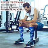 CHARMKING Compression Socks for Women & Men (8 Pairs) 15-20 mmHg Graduated Copper Support Socks are Best for Pregnant, Nurses - Boost Performance, Circulation, Knee High & Wide Calf (S/M, Multi 13)