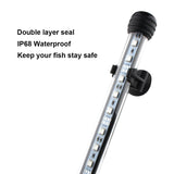 COVOART 15 inches LED Aquarium Light, 2.5W Fish Tank Light Underwater Light Submersible Crystal Glass Lights, 21 LED Beads 12 Colors 19 Modes Brightness Adjustable Memory Function IP68 Waterproof