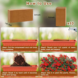 Legigo Pack of 10 Organic Coco Coir Bricks- 100% Natural Compressed Coco Peat Brick Coconut Fiber Substrate with Low EC&pH Balance, Plant Soil Enhance Root Growth for Herbs, Flowers, House Plants