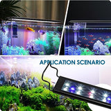 Gamalta Aquarium Light,Full Spectrum Aquarium Light with Expandable Bracket,White Blue Red Green LEDs, Adjustable Timer and Brightness for 18~24IN Fish Tank