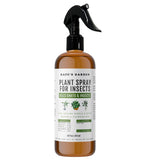 Plant Spray Bottle for Insects (16oz) by Kate's Garden. Garden Plant Care Peppermint Oil Spray for Bugs, Fungus Gnat. Insecticide for Fruit Flies, Spider Mites.