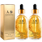 Ginseng Anti Aging Essence, Ginseng Anti Wrinkle Serum, Ginseng Polypeptide Anti-Ageing Essence, Gold Ginseng Face Serum, Ginseng Essential Oil tighten Reduce Fine Lines Restore Young Look (2 Bottles)