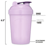 [4 Pack] 20 oz Shaker Bottle | 4-Pack with Mixing Agitators (Light Blue, Lavender, Teal/Mint, Raspberry) | Shaker for Protein Mixes Pack is BPA Free and Dishwasher Safe