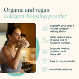 Ora Organic Vegan Collagen-Boosting Powder for Women and Men - Hair, Skin, & Nails Support - Bamboo Silica, Plant-Based Protein, Organic Vitamin C, Aloe Vera - Vanilla Flavor, 20 Servings