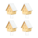 GAW Nature Wood Church Style Carpenter Bee Traps for Outdoors, 4 Pack Best Wooden Bee Trap for Outside