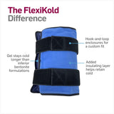 FlexiKold Reusable Gel Ice Pack with Straps – Cold Compress Pack for Injuries – Flexible Medical Ice Wrap for Back, Shoulders, Legs, Knees, Sciatica, Muscle Pain – Half Size