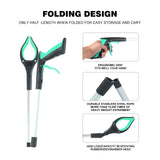 Ruizzrlhb Grabber Reacher Tool 32 Inch 2-Pack with Strong Grip Magnetic,Trash Picker Grabber 360°Rotating Anti-Slip Jaw for Elderly,Trash Claw Grabber Mobility Aid Reaching Assist Tool,Green
