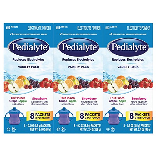 Pedialyte Electrolyte Powder Packets, Variety Pack, Hydration Drink, 24 Single-Serving Powder Packets