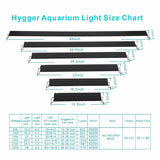 hygger 14W Full Spectrum Aquarium Light with Aluminum Alloy Shell Extendable Brackets, White Blue Red LEDs, External Controller, for Freshwater Fish Tank (18-24 inch)