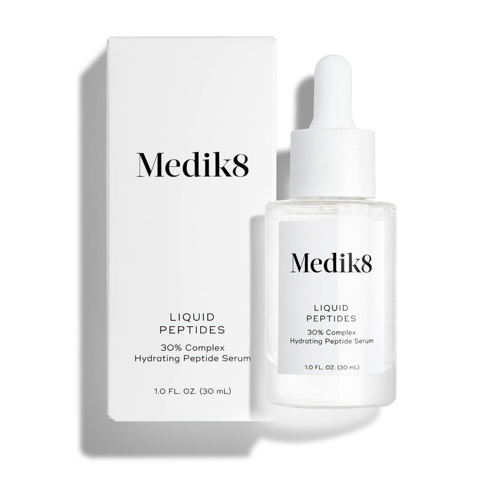 Medik8 Liquid Peptides - Advanced Regenerating Multi Peptide Serum - Firming, Smoothing Formula for Reducing Wrinkles and Fine Lines - Skin Hydrating, Brightening, and Plumping Treatment - 1.0 oz