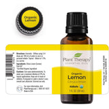 Plant Therapy Organic Lemon Essential Oil 100% Pure, USDA Certified Organic, Undiluted, Natural Aromatherapy, Therapeutic Grade 30 mL (1 oz)