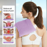 Heating Pad Microwavable with Washable Cover, 8 x 12 Multipurpose Microwave Heating Pad for Neck and Shoulders, Moist Heat Bean Bag Warm Compress for Knee, Muscles, Joints, Wrist, Abdomen (Purple)