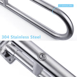 29.5 INCH Toilet Grab Bar Stainless Steel Handicap Rails Grab Bars Bathroom Support for Elderly Bariatric Disabled Commode Safety Hand Railing Guard Frame Shower Assist Aid Handrails Hand Grips
