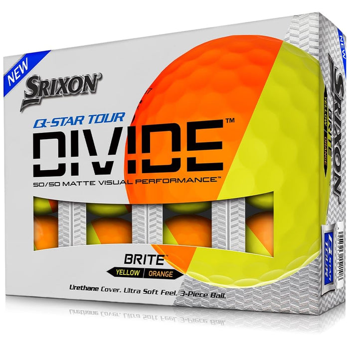 Srixon Q-Tour Divide Orange Golf Ball, 1 Dozen