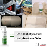 Lithium Hyper Cleanse- All Purpose Cleaner- Newest Science in Cleaning Leather, Plastic, Carpet, Vinyl, Removes The Toughest Stains, Protects, Penetrates Cracks and Grooves. (16oz)