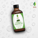 SVA Organics Camphor Essential Oil (118 ml)- 100% Pure and Natural Therapeutic Grade Essential Oil | Perfect for Aromatherapy, Relaxation,Skin (4 Ounce)