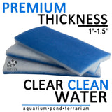 inTank Worlds Best Premium 2 Inch Thick Aquarium Pond Filter Floss | Value Pack (3 Large Pads) 600 sqin | Double Bonded Poly Filter Pads | Easy Cut to fit | Clean Clear Water