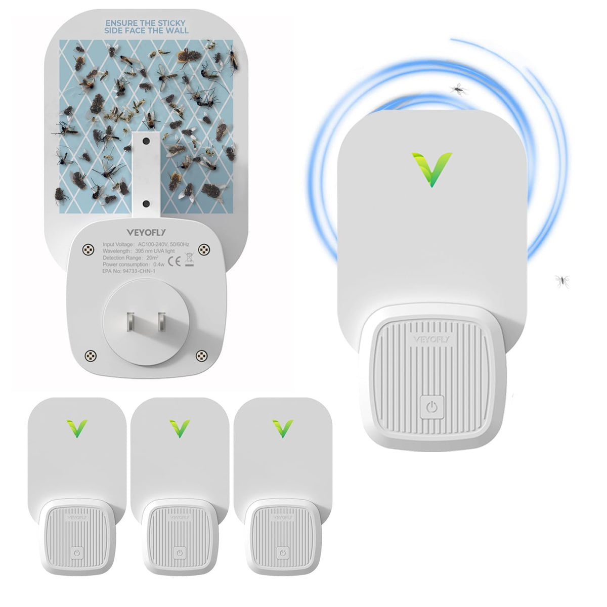 Insect Ho VEYOFLY, Flying Insect Trap, Insect Catcher, Indoor Fly Trap, Safer Ho