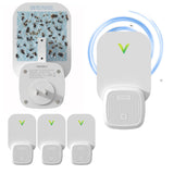 VEYOFLY, Flying Insect Trap, Insect Catcher, Indoor Fly Trap, Safer Home, Fruit Fly Traps for Gnat, Moth, Mosquito, Bug Light Plug in Insect Killer (4 Device + 12 Glue Cards)