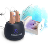 [Bundle] EarCentric EasyCharge Rechargeable Hearing Aids (Beige) + RapidDry Dehumidifier Dryer [UV-C Ultraviolet]