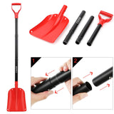 COFIT 47" Retractable Snow Shovel, Aluminium Alloy Snow Sand Mud Removal Tool for Car Outdoor Camping and Garden, Detachable Four-Piece Construction, Red and Black