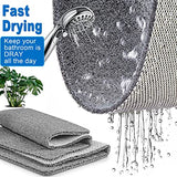 Shower Mats Non Slip for Elderly, 23.2x31.1’’Lager Loofah Non Slip Shower Mat, Loofah Bath Mats for Shower, Non Slip Bath/Shower Mat for Elderly-Grey