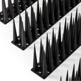 OFFO Bird Spikes Pigeon Outdoor Deterrent Spikes for Cat Keep Birds Raccoon Woodpecker Away Covers 20 Feet(610cm), Black