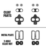 BV Bike Cleats Compatible with Shimano SPD SH51- Spinning, Indoor Cycling & Mountain Bike Bicycle Cleat 2 Pairs Set