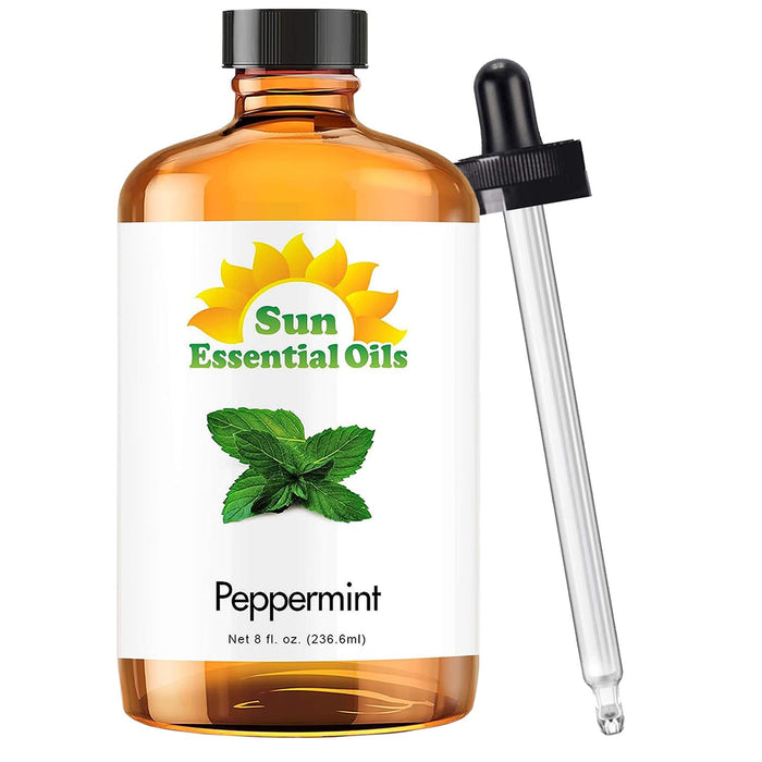 Sun Essential Oils 8oz - Peppermint Essential Oil - 8 Fluid Ounces