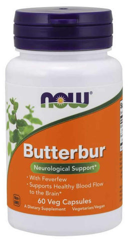 NOW Foods Butterbur, 60 Vegetable Capsule (2 Pack)