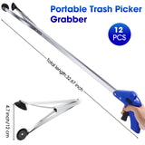 12 Pieces Suction Cup Reacher Grabber Tool 32 Inch Long Handle Grabber Trash Picker Grabber Pick up Grab Tool Pickup Arm Extender for Elderly Outdoor Garden Yard Grabber Reacher