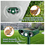 Lubatis 2 Pack Solar Animal Repellent Ultrasonic Animal Repeller Cat Repellent Outdoor Waterproof for Cat Squirrel Deer Raccoon Skunk Rabbit Fox and More