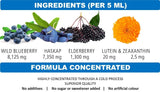 Immunia Vision - Wild Blueberry Concentrate + Lutein 20 mg. Eye Health Antioxidant Supplement. Liquid Formula. Delicious Taste. 5 ml/Day. 3-Pack