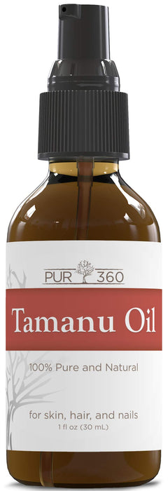 PUR360 Tamanu Oil - Best Treatment for Psoriasis, Eczema, Acne Scar, Rosacea - Relief for Dry, Scaly Skin, Scalp and More - Cold Pressed – Proven 100% Pure