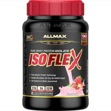 ALLMAX ISOFLEX Whey Protein Isolate, Strawberry - 2 lb - 27 Grams of Protein Per Scoop - Zero Fat & Sugar - 99% Lactose Free - Gluten Free & Soy Free - Approx. 30 Servings