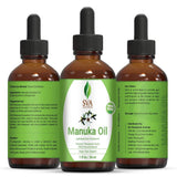 SVA Organics Manuka Oil 1 Oz 100% Pure Natural Undiluted Premium Therapeutic Grade Oil for Skin, Face, Face, Nails, Body Care & Aromatherapy