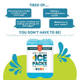 Healthy Packers Ice Packs for Lunch Bags - Original Cool Pack | Slim & Long-Lasting Reusable Ice Pack for Lunch Box, Lunch Bag and Cooler | Freezer Packs for Coolers (Set of 8)