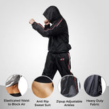 DEFY Heavy Duty Sweat Suit Sauna Exercise Gym Suit Fitness, Weight Loss, Anti-Rip, with Hood (XL)