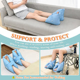 Heel Protectors Cushion Pain Relief Foot Pillow for Pressure Sores Foot Support Boot Surgery Recovery Supplies for Elderly Bedridden Pressure Ulcer Cushion Ankle Pillow for Bed, Wheelchairs (1 Pair)