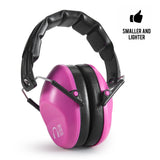 Pro For Sho 34dB Shooting Ear Protection - Special Designed Ear Muffs Lighter Weight & Maximum Hearing Protection - Standard Size, Pink