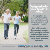 Serra-RX 80,000 SU Serrapeptase - Enteric Coated Proteolytic Systemic Enzyme, Non-GMO, Gluten Free, Vegan, Supports Sinus & Lung Health, 180 Veg Capsules