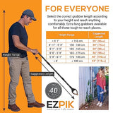 EZPIK 40" Foldable Grabber Reacher Tool for Elderly - Grabbers for Elderly Grab It Reaching Tool Heavy Duty Pickup Stick - Trash Picker Upper Grabber for Reaching Aids, Unger Pinchers Grab Tool 100cm