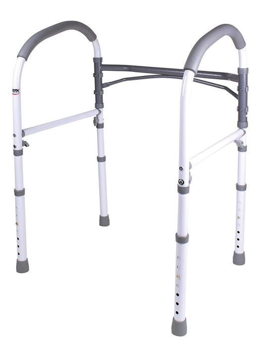 Carex Toilet Safety Rails - Toilet Handles for Elderly and Handicap Toilet Safety Rails, Toilet Safety Frame, Toilet Rails for Elderly and Toilet Bars for Elderly and Disabled