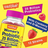 25 Billion Probiotics for Women Gummies with Cranberry and D-Mannose - 12 Strains - Vaginal Health, Digestive Support, Gut Health, and Feminine Health - 60 Gummies