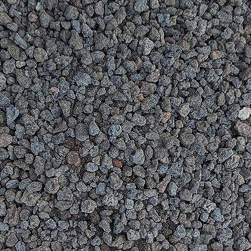 Black Lava Rocks for Plants Natural Horticultural Volcanic Rock (1/4" Size) (Mined in USA) (10-lb Bag)