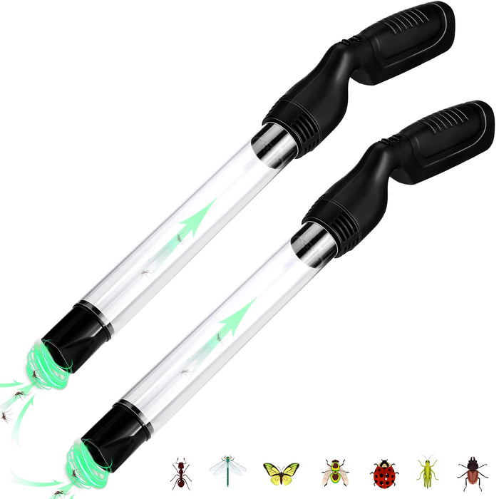 Bug Vacuum for Adults Spider Vacuum Battery Powered Bug Grabber with LED Light for Adults Kids Stink Bug Spider Ant Moth Cockroach Small Insect Bedbug (2 Pack)