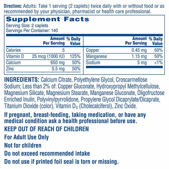 Cita Maximum Plus Calcium Citrate + D3, 280 Caplets